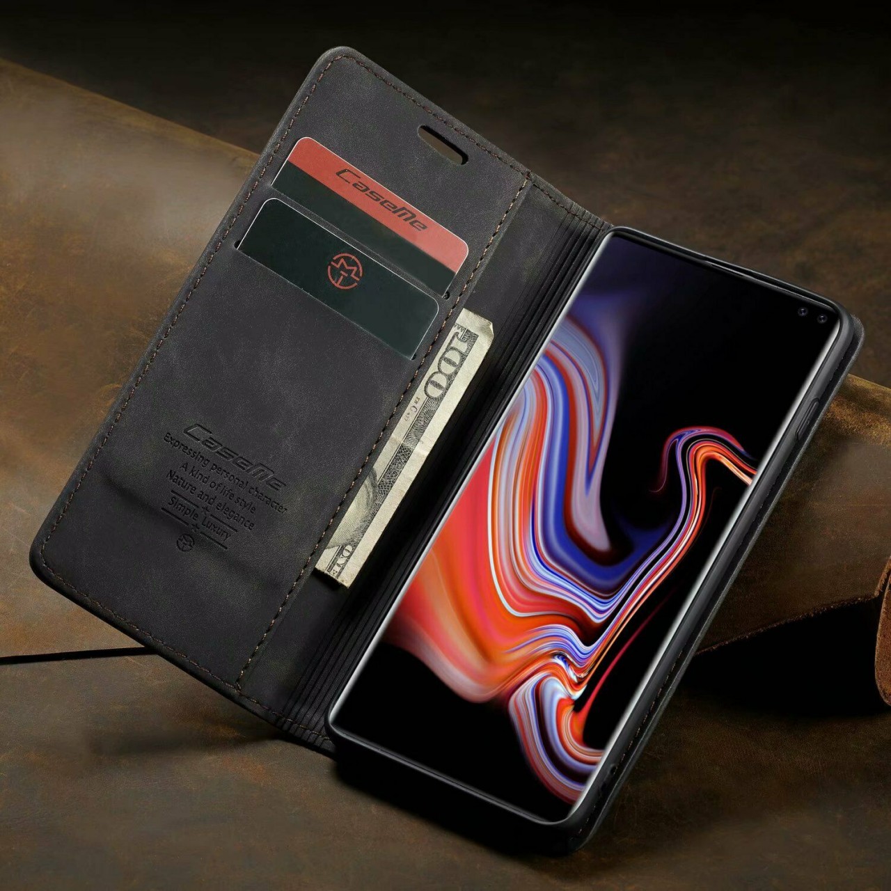 Samsung Galaxy A30 - A30s - A50 - A50s Θήκη Κινητού Μαγνητική Μαύρη - Mobile Case Leather Book CaseMe Black