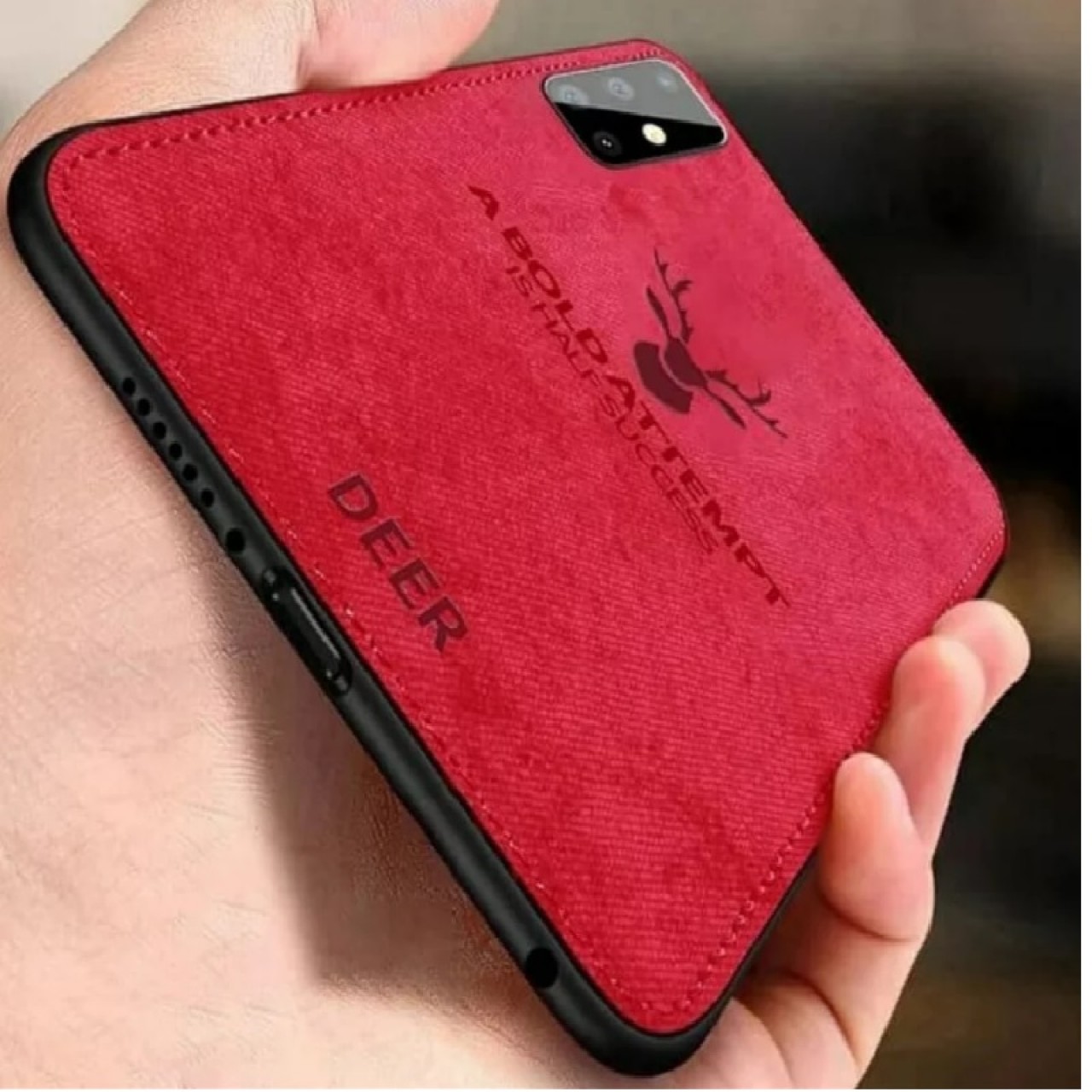 Xiaomi Redmi 10X 4G - Θήκη Προστασίας Κινητού - Mobile Back Case Fabric Red
