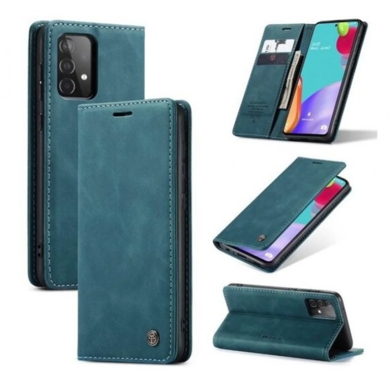 Samsung Galaxy A33 5G Δερμάτινη Θήκη Κινητού Μαγνητική - Mobile Case Leather Book CaseMe Green