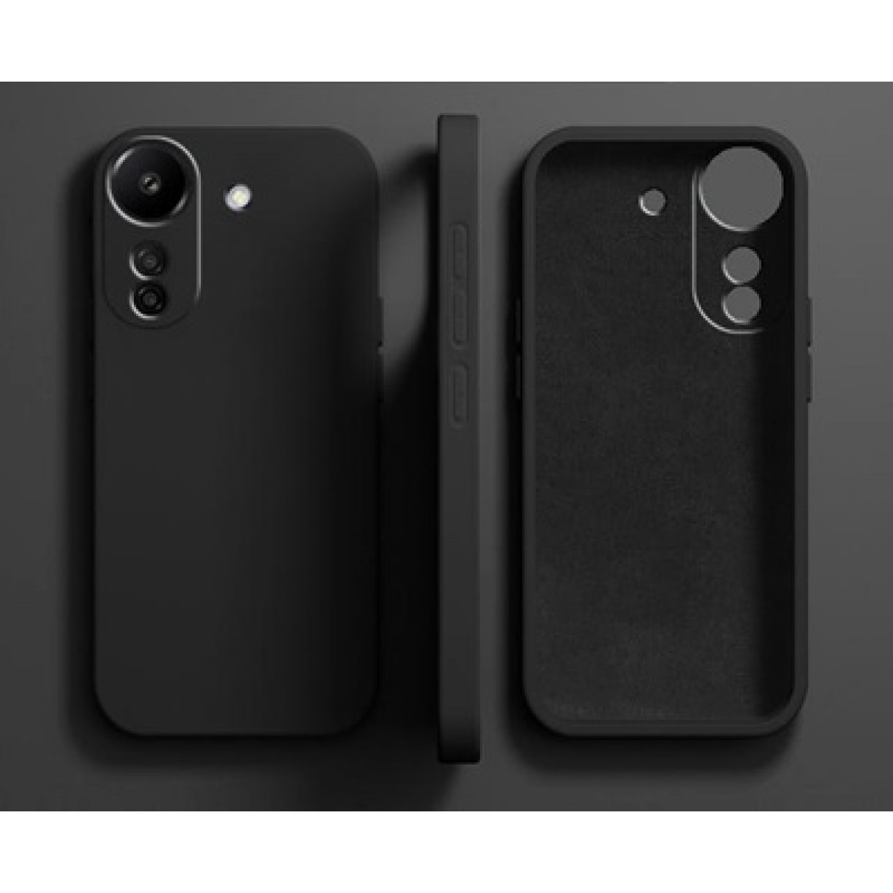 Xiaomi Poco C65 Μαύρη Θήκη Σιλικόνης με Προστασία Κάμερας Black