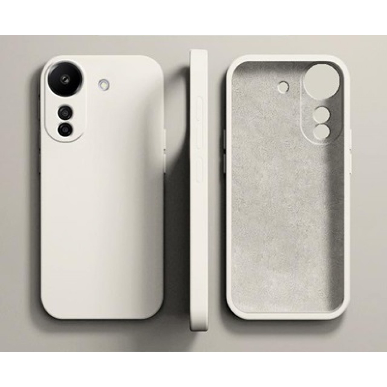 Xiaomi Poco C65 Θήκη Σιλικόνης με Προστασία Κάμερας White