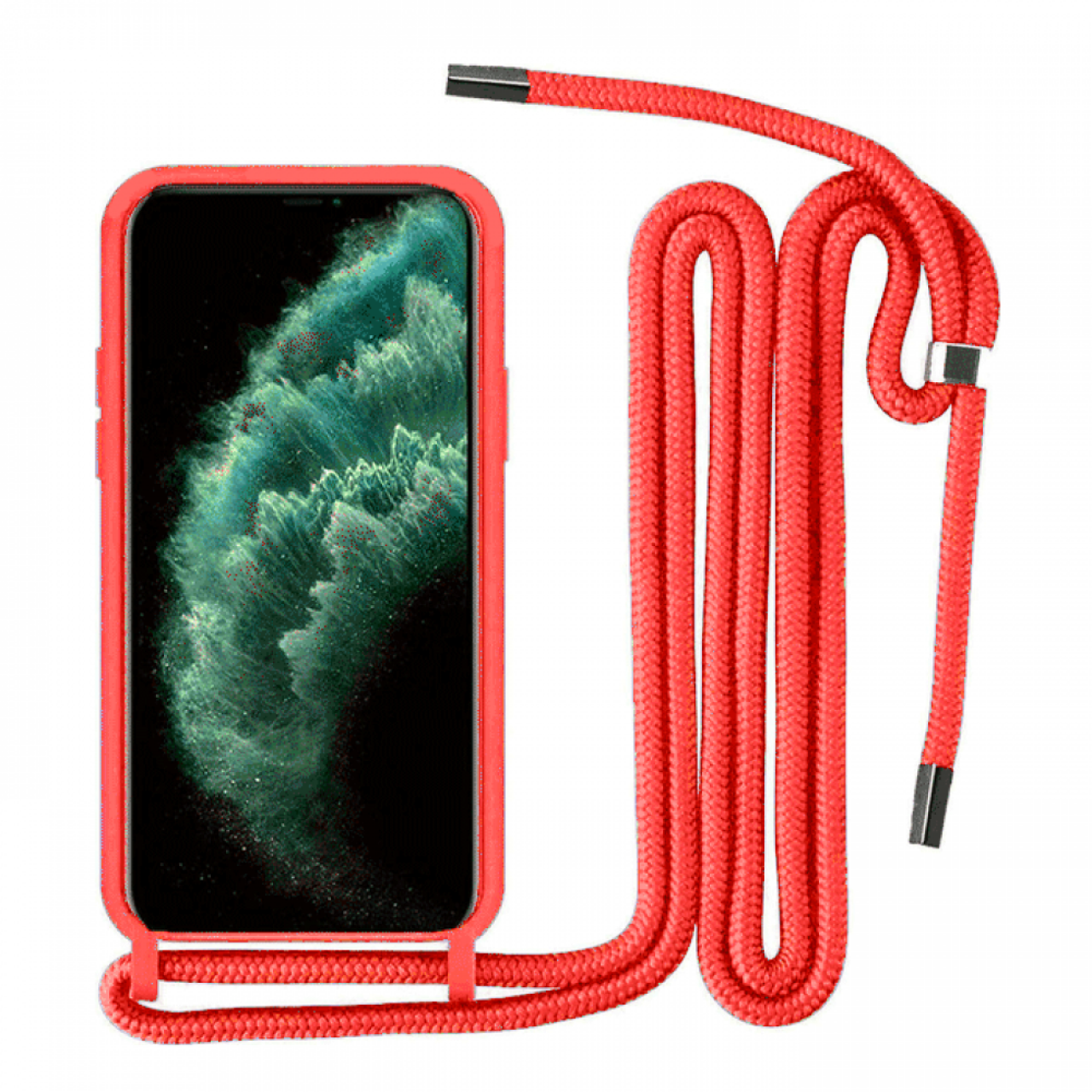 Θήκη Σιλικόνης με κορδόνι Xiaomi Redmi 12C - Back Silicon Case Red