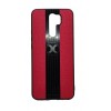 Back Case Cloth Pattern with ring Red for Redmi 9 - Θήκη προστασίας με δαχτυλίδι στην πλάτη Κόκκινη - OEM