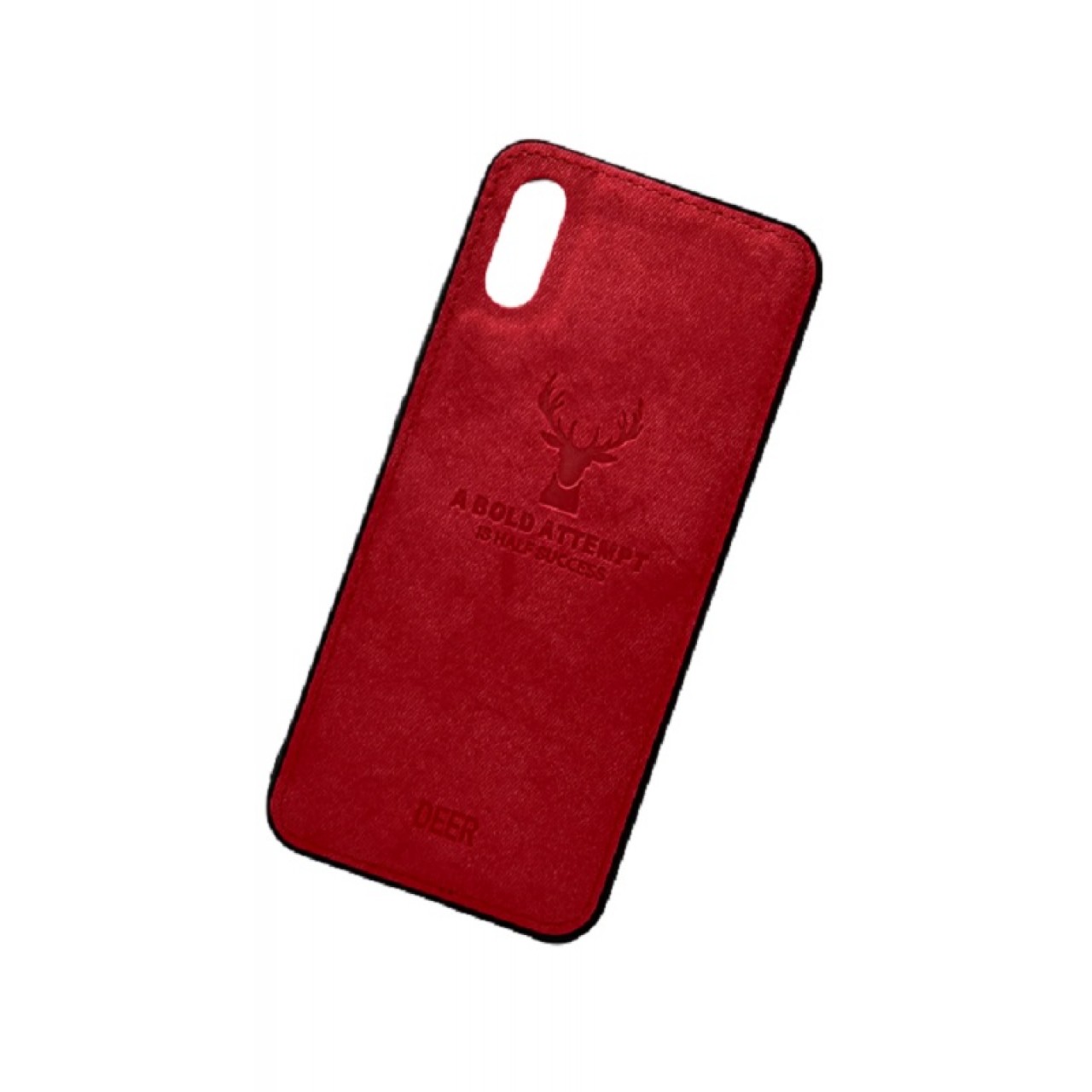 DEER CLOTH BACK CASE FOR SAMSUNG GALAXY A02 - RED