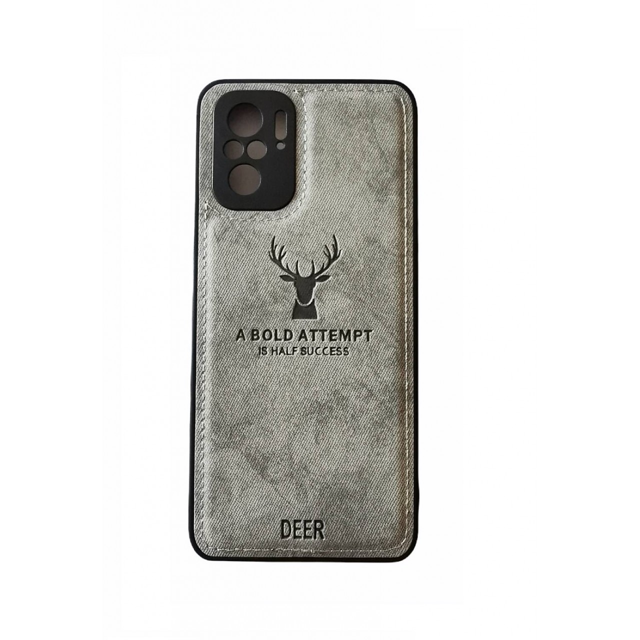 Θήκη Προστασίας με Προστατευτικό Κάμερας Redmi Note 10 4G - 10s - Deer Cloth Back Case Camera Protection - Grey