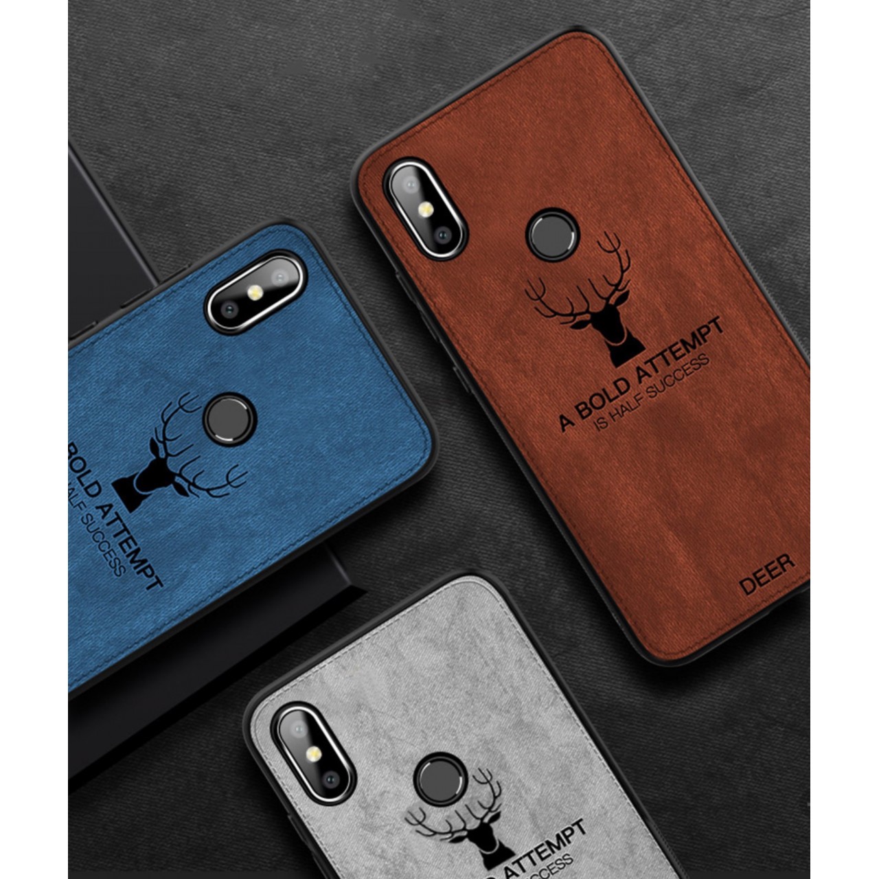 Deer Cloth Case For Xiaomi Redmi Note 6 pro - Red