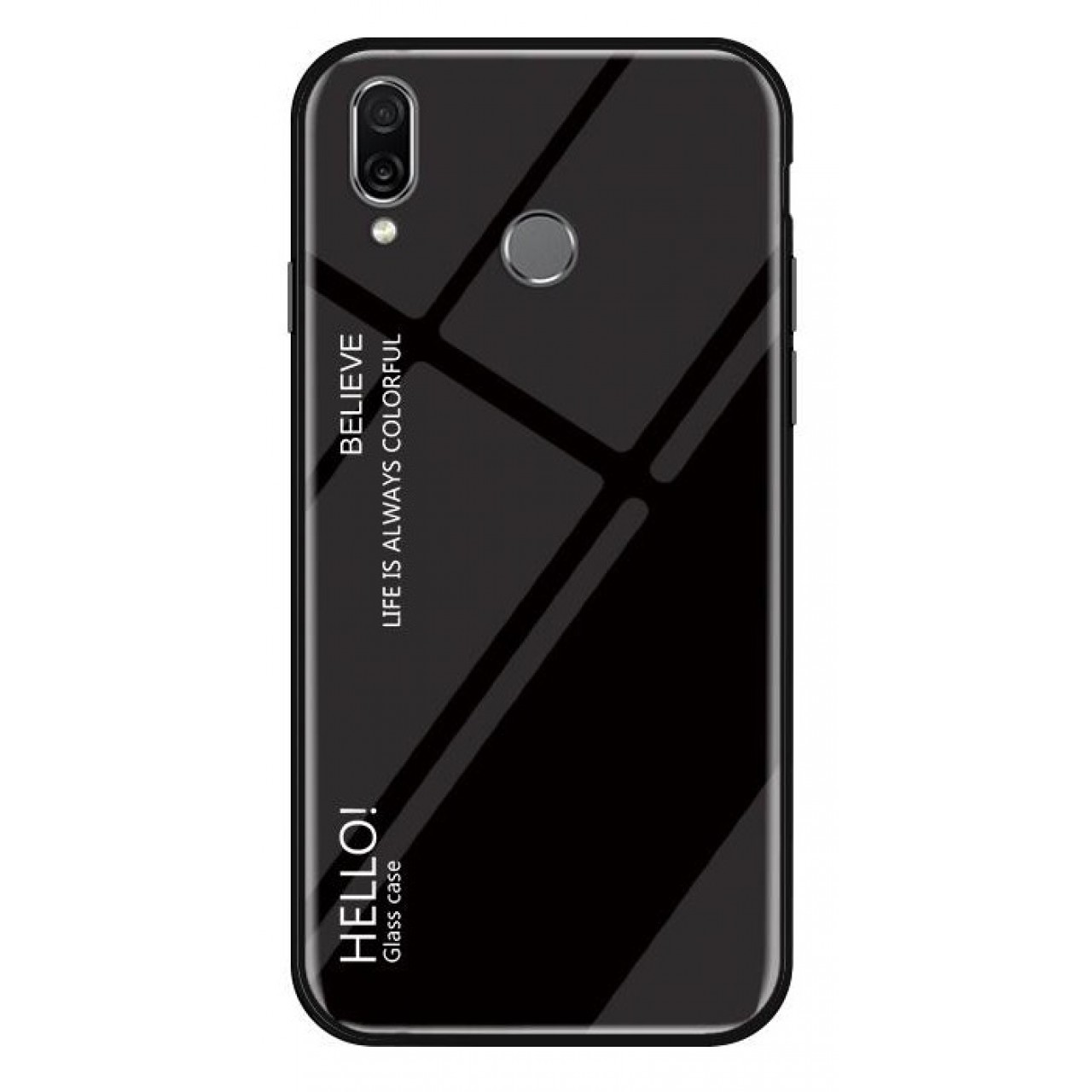 Luxury Hybrid 9H Glass Case For Xiaomi Mi 9T / Mi 9T PRO - Black