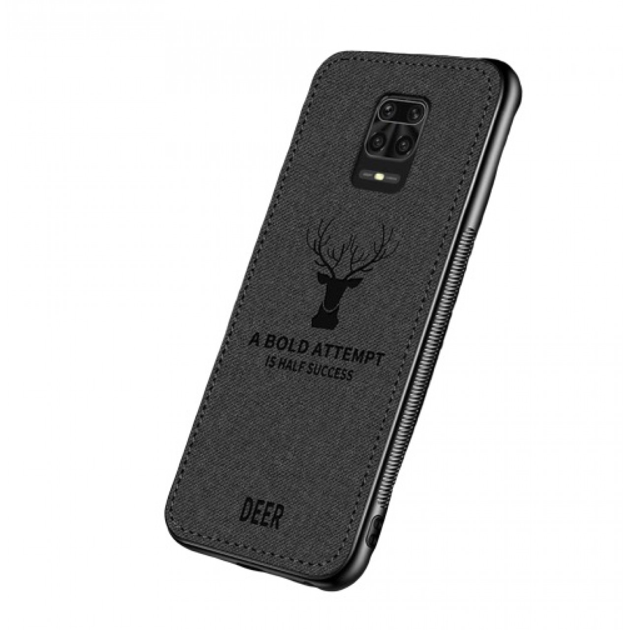 Deer cloth Back Case for Xiaomi Redmi Note 9 - Black