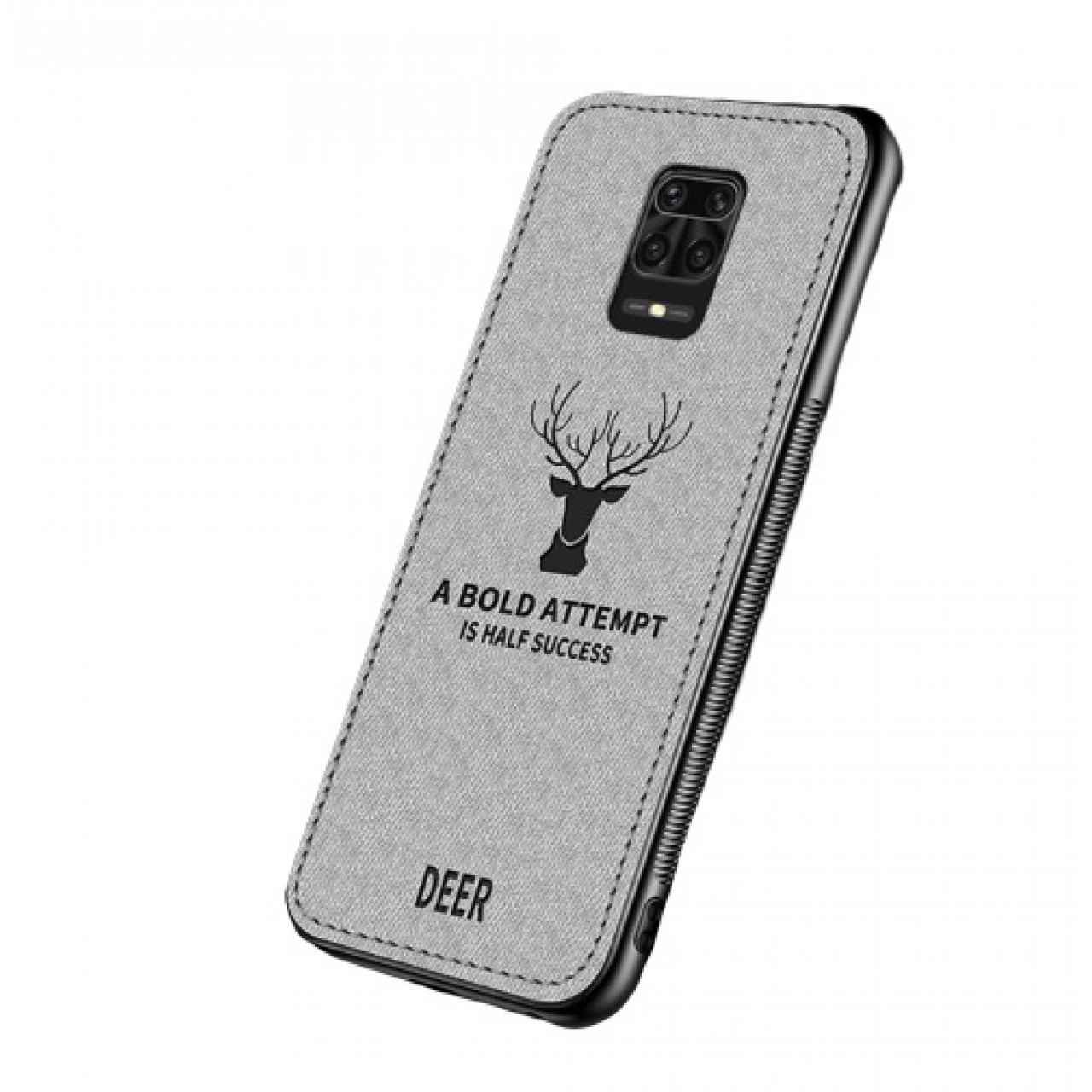 Deer cloth Back Case for Xiaomi Redmi Note 9 - Grey