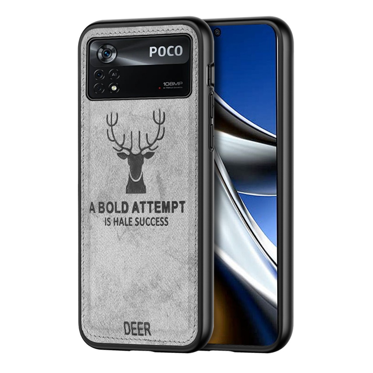 DEER CLOTH CASE WITH CAMERA PROTECTION FOR XIAOMI POCO X4 PRO 5G - ΓΚΡΙ