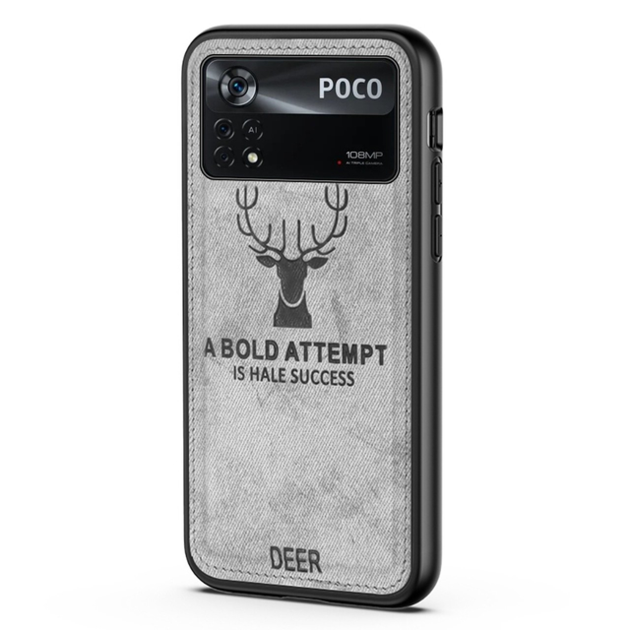 DEER CLOTH CASE WITH CAMERA PROTECTION FOR XIAOMI POCO X4 PRO 5G - ΓΚΡΙ