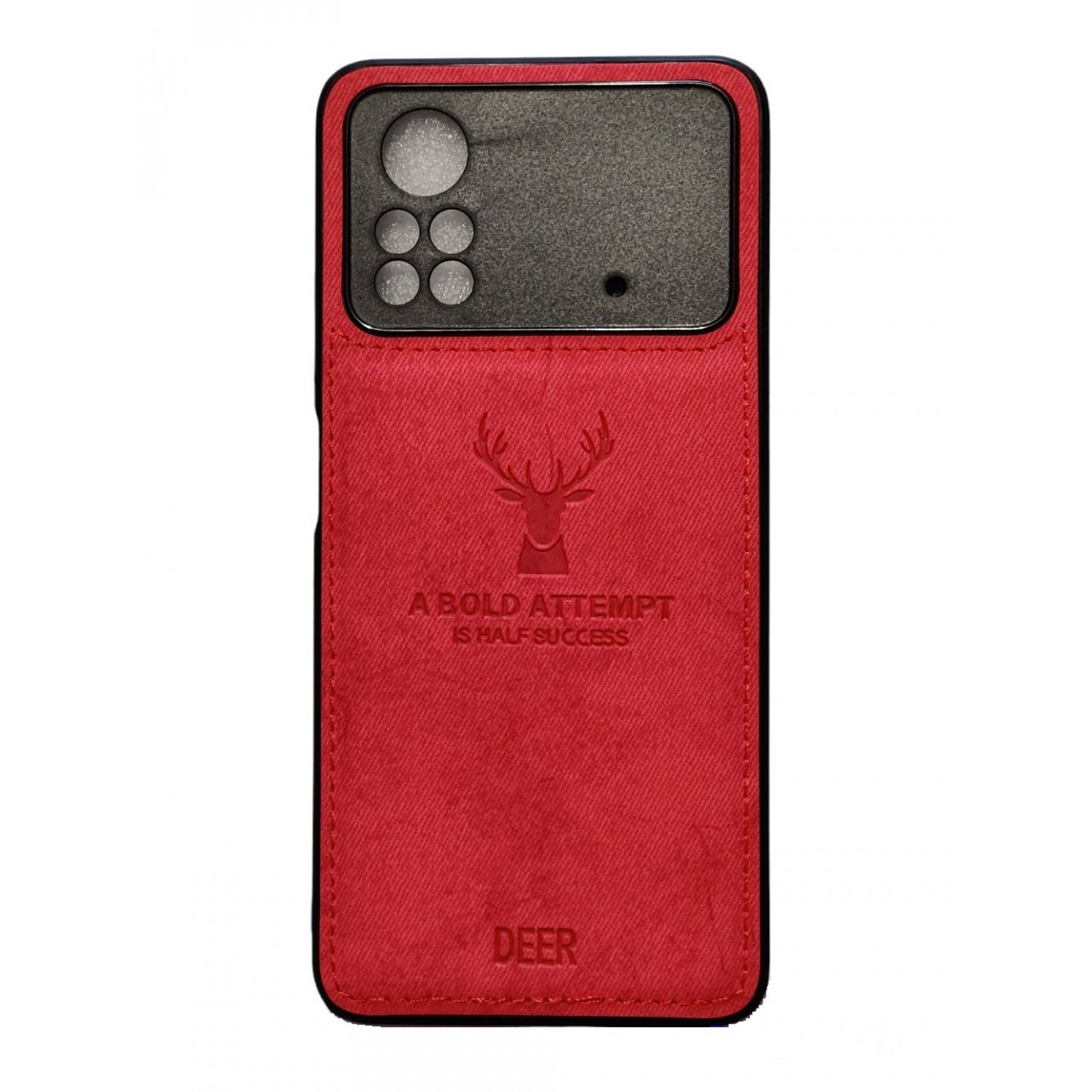 DEER CLOTH CASE WITH CAMERA PROTECTION FOR XIAOMI POCO X4 PRO 5G - ΚΟΚΚΙΝΟ