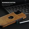 iPhone 12 Θήκη Κινητού από Οικολογικό Δέρμα - Back Leather Case Brown